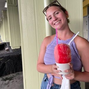 Hollister Purple Crochet Top